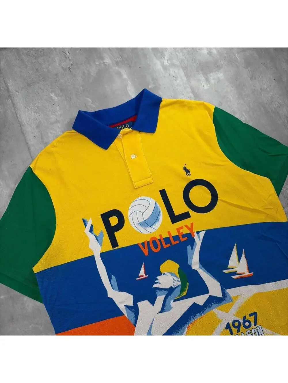 Y2K Polo Ralph Lauren Beach Volleyball 1967 Polo Shirt